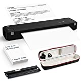 HPRT Wireless Bluetooth Portable Printer+Case+Ribbon 3 in 1 by Thermal Transfer MT800 for Outdoor Traveling Printer Compatible with Android and iOS Phone 2nd Generation Upgrade Version (Black)