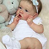 KSBD Reborn Baby Dolls Real Saskia, 20 inch Realistic Newborn Baby Girl Doll, Lifelike Weighted Handmade Silicone Reborn Doll Advanced Painted Gift Set for Kids Age 3+ & Doll Collectors