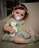 Angelbaby Realistic Reborn Baby Girl Dolls Look Real Life 24inch Toddler Doll Weighted Soft Body Cute New Born Bebe Reborn Doll Toys for Children Gifts