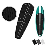 Own the Wave 12pc Customizable Grip Pad - Ultimate Grip with Stickiest 3mm Adhesive Guaranteed to Stick on All Boards Surfboard, Longboard, SUP Board, Skim Board - with Wax Comb (Black)