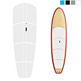 Abahub 12 Piece Surf SUP Deck Traction Pad Premium EVA with Tail Kicker 3M Adhesive for Paddleboard Longboard Surfboard White