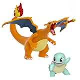 Pokemon Fire and Water Battle Pack - Includes 4.5 Inch Flame Action Charizard and 2' Squirtle Action Figures