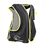 Rrtizan Swim Vest for Adults, Buoyancy Aid Swim Jackets - Portable Inflatable Snorkel Vest for Swimming, Snorkeling, Kayaking, Paddle Boating and Other Low Impact Water Sports Safety(Black, S-M)