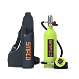 Scuba Tank 1L Mini Scuba Tank Support 15-20 Minutes Underwater Breathing(No More Than 30m) Scuba Diving Accessories Diving Oxygen Tanks for Water Rescue/Diving Sightseeing/Backup Air Source, Green