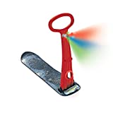 Geospace Original LED Ski Skooter: Fold-up Snowboard Kick-Scooter Snow Sled Winter Sports (Red)