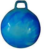 AppleRound Space Hopper Ball with Air Pump: 20in/50cm Diameter for Ages 7-9, Hop Ball, Kangaroo Bouncer, Hoppity Hop, Jumping Ball, Sit and Bounce