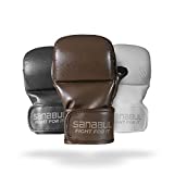 Sanabul New Item Battle Forged 7 oz MMA Hybrid Sparring Gloves (Brown, S/M)