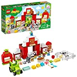 LEGO DUPLO Town Barn, Tractor & Farm Animal Care 10952 Playset with People Figures and Cute Pony, Pig, Dog, Sheep, Cow, Calf, Rooster and Chicken Toys; Great Learning Toy, New 2021 (97 Pieces)