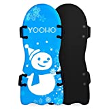 YOOHO Snow Sleds 2 Person-45 inch Foam Sleds for Kids and Adult with Handles, Durable Slide Board Toboggan Super Lightweight with PE Core and Slick Bottom -1 Pack