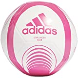 adidas Unisex-Adult Starlancer Club Soccer Ball, White/Shock Pink, 3