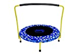 Bounce Master 36'' Fitness Mini Jumper Trampoline with Handlebar for Kids & Toddlers, Blue, Green, Black, Yellow, White, Grey
