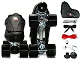 New! Epic Skates Black Evolution Quad Roller Jam Speed Skates & Bag Bundle! (Mens 7)