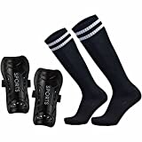 Geekism Sport Youth Soccer Shin Guards for Kids Toddler Shin Pads Calf Sleeves USA Soccer Gear for 3 5 4-6 7-9 10-12 Years Old Children Teens Boys Girls Black Small