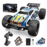 Holyton Remote Control Car W/ LED Shell Lights, 1:10 RC Cars 48+ KM/H High Speed 40+ min Play , 4WD OffRoad Monster Truck for Adults & Kids Hobby RC Truck Vehicle, 2 Battery Crawler Toy Gift for Boy