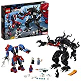LEGO Super Heroes Marvel Spider Mech Vs. Venom 76115 Action Toy Building Kit with Web Shooter and Gripping Toy Claw Includes Spider-Man Minifigures Venom and Ghost Spider (604 Pieces)