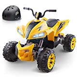 Blitzshark 24V Kids Ride on ATV 4WD Quad 4x45W Powerful 4-Wheeler Super Fast Electric Vehicle, with 10AH Battery, 6.5 MPH Speed, Soft Braking, Full Metal Suspensions & Free Protective Gear