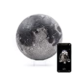 AstroReality: LUNAR Pro Smart Moon Globe, Augmented Reality App, 3D Printed and Hand Painted Planet Model, NASA Sourced Extreme Precision Topography, 4.72”, Stunning Decor Piece for Home, Space Gift