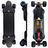 Teamgee H20T 39' Electric Skateboard with Rubber Wheels, 1200W Dual Motors, 7500mAh Battery, 26PMH Top Speed, 18 Miles Range, 4 Speed Adjustment, Longboards Skateboard Designed for Adults