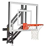 Goalsetter GS72 Wall Mounted Adjustable Basketball System with 72-Inch Glass Backboard and Flex Rim