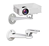 Mini Projector Wall Mount/Projector Hanger/CCTV Security Camera Housing Mounting Bracket(White) - for CCTV/Camera/Projector/Webcam - with Load 11 lbs Length 7.8 inch - Rotation 360° White