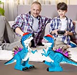 Dinoera Remote Control Dinosaur - 8 Channels 2.4G RC T-Rex Dinosaur Toys for Kids 3-5 5-7 8-12 Electric Walking Dinosaur Robot w/ Lights Sounds Birthday Gifts Dinasour for Boys Girls