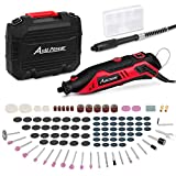 AVID POWER Rotary Tool Kit Variable Speed with Flex Shaft, 107pcs Accessories and Carrying Case for Grinding, Cutting, Wood Carving, Sanding, and Engraving-Red