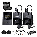 Wireless Lavalier Microphone,Comica BoomX-D2 2.4G Compact Wireless Lapel Microphone System with 2 Transmitter and 1 Receiver,Lav Mic for Smartphone Camera Podcast Interview YouTube Facebook Live