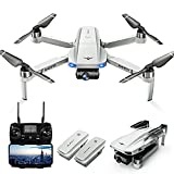 LARVENDER KF102 Drones with Camera for Adults 4K, GPS Drone with 2-Axis Gimbal Camera, Long Range Professional Drones for Beginners 5G FPV Transmission,2 Batteries 50Mins Flight Time Auto Return Home