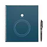 Rocketbook Wave Smart Notebook - Dotted Grid Eco-Friendly Notebook with 1 Pilot Frixion Pen Included - Standard Size (8.5' x 9.5'), BLUE (WAV-S)