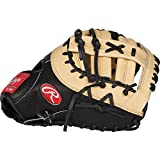 Rawlings Heart of The Hide First Base Baseball Glove, Camel/Black, 13 inch, Single-Post Double-Bar Web, Right Hand Throw