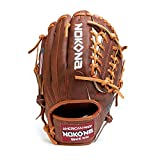 NOKONA W-1150 Handcrafted Walnut Baseball and Softball Glove - Right Hand Throw Modified Web for Infield Positions, Adult 11.5 Inch Mitt, Made in The USA