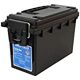 Sheffield 12629 Field Box, Pistol, Rifle, or Shotgun Ammo Storage Box, Tamper-Proof Ammo Can with 3 Locking Options, Stackable and Water Resistant, Made in The USA, Black