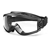 Airsoft Goggles Over Glasses, Anti Fog Tactical OTG Goggles, IeyeIux AG02 Ballistic Safety Shooting Goggles for Prescription Glasses Wearers | ANSI Z87.1 | Compitable with Helmet | Clear Lens | Black Frame