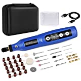 BYWOKY Cordless Rotary Tool, 3.7V Li-ion Mini Power Rotary Tool 5-Speed with 2.0 Ah Battery, Front LED Lights and 42pcs Accessories Kit for Drilling, Carving, Engraving, Sanding, Polishing and Cutting