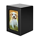 NEWDREAM: Dog Urn for Ashes,pet urns Wood Boxes Pet Photo Cremation Urn, Pet Urns, Dog Urn,urns for Pets Ashes Dogs,cat urns for Ashes, (Small)