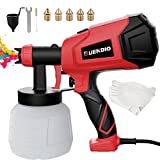 BUENDIO Paint Sprayer, 700W High Power, 5 Copper Nozzles & 3 Patterns, Easy to Clean, HVLP Spray Gun for Furniture, Cabinets, Fence, Garden Chairs, Walls, DIY Works etc. TPX01