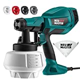 Upgraded Paint Sprayer, NEU MASTER HVLP Electric Spray Paint Gun, 1200ML Container/4 Nozzles/3 Patterns for Home Interior and Exterior, Cabinets, House, Fence, Ceiling