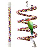 Petsvv 0.6-Inch by 43-Inch, Bird Perch, Rope Bungee Bird Toy