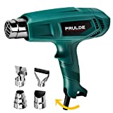 Heat Gun, PRULDE HG0080 Hot Air Gun Kit Dual Temperature Settings 752 -1112 Deg F with 4 Nozzles for Crafts, Shrink Wrapping/Tubing, Paint Removing