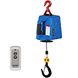 Electric Hoists, 500KG/1100LB Lifting Capability, 7.6M/25FT Lifting Height, with Wireless Remote Control, Portable Household Winch 110V