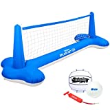 GoSports Splash Net Air, Inflatable Pool Volleyball Game – Includes Floating Net, Water Volleyballs and Ball Pump