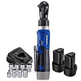 ACDelco ARW1209-P2 G12 Series 12V Li-ion Cordless 3/8” 45 ft-lbs. Ratchet Wrench Tool Kit with 2 Batteries