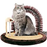 Happi N Pets The Original Cat Arch Self Groomer Cat Massager, Cat Hair Brush For Grooming With Sturdy Cat Scratching Pad And Catnip Toy, Cat Face Scratchers, Durable Brusher, Cat Rubbing Post & Scratcher