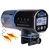 FISHNOSH Automatic Fish Feeder for Aquarium - New Generation 2022, Auto Food Dispenser with Timer for Small Tank, Big Aquariums & Pond - Battery-Operated Feeders for Goldfish, Koi, & More on Weekend