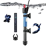 Hitop 50W/100W/300W Adjustable Aquarium Heater, Submersible Glass Water Heater for 5 – 70 Gallon Fish Tank (50W for 5-15 Gallon)