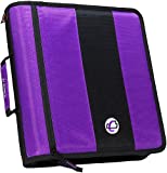 Case-It 3-Ring Zipper Binder 2-Inch, tabbed dividers, 2-pockets, Purple (D-251-PUR)