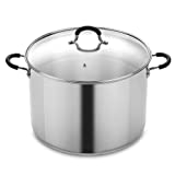 Cook N Home 00335 Stainless Steel Saucepot with Lid 20-Quart Stockpot, Qt, Silver
