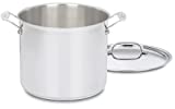 Cuisinart Chef's Classic 12-Quart Cover stockpot, Included-14.3'(L Handles) x 10.2' Includes lid Pot Only Height & Width: 8.6' (H) x 10.5' (W), Silver