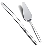 Berglander Wedding Cake Knife and Server Set, Stainless Steel Cake Cutting Set For Wedding Include Cake Cutter And Cake Server Perfect For Wedding, Birthday, Parties and Events