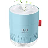 500ml Portable Humidifier, Mini Cool Mist Humidifier with Night Light, USB Personal Humidifier Auto Shut-Off, Ultra-Quiet, 2 Spray Modes, Suitable for Home Baby Bedroom Office Travel (Blue)